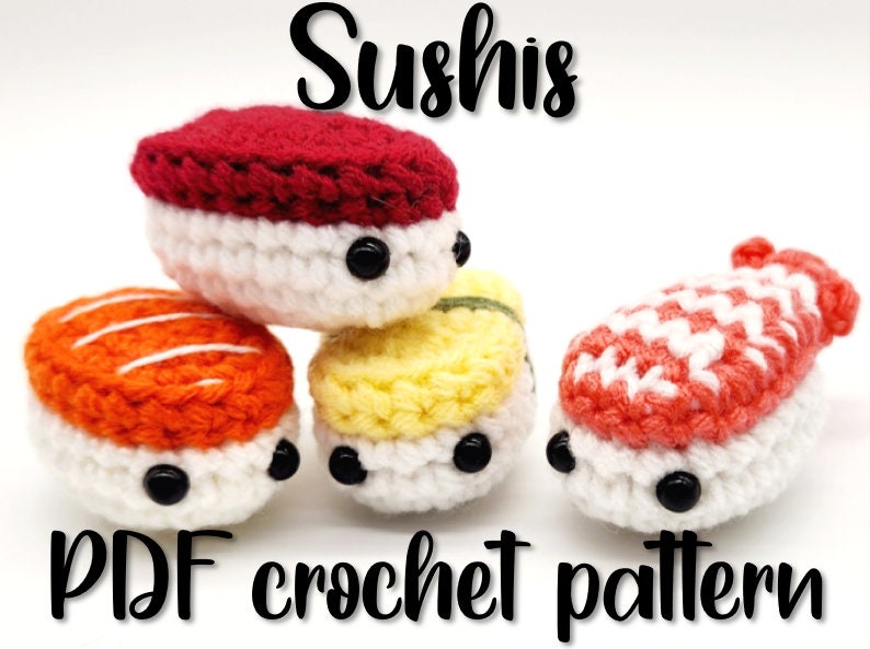 Knit & Crochet Tamago Sushi Amigurumi