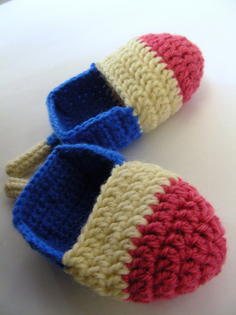 She Crocheted Rocket Pop Slippers!