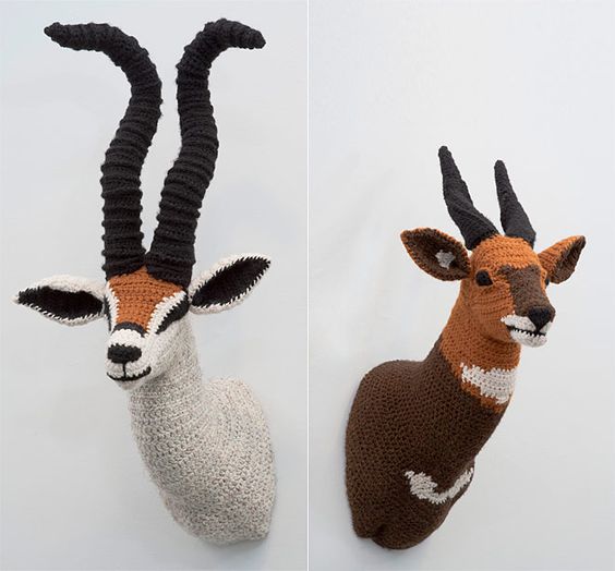Crochet Fauxidermy At Its Finest, By Nathan Vincent - Two Heads Are Better Than One!