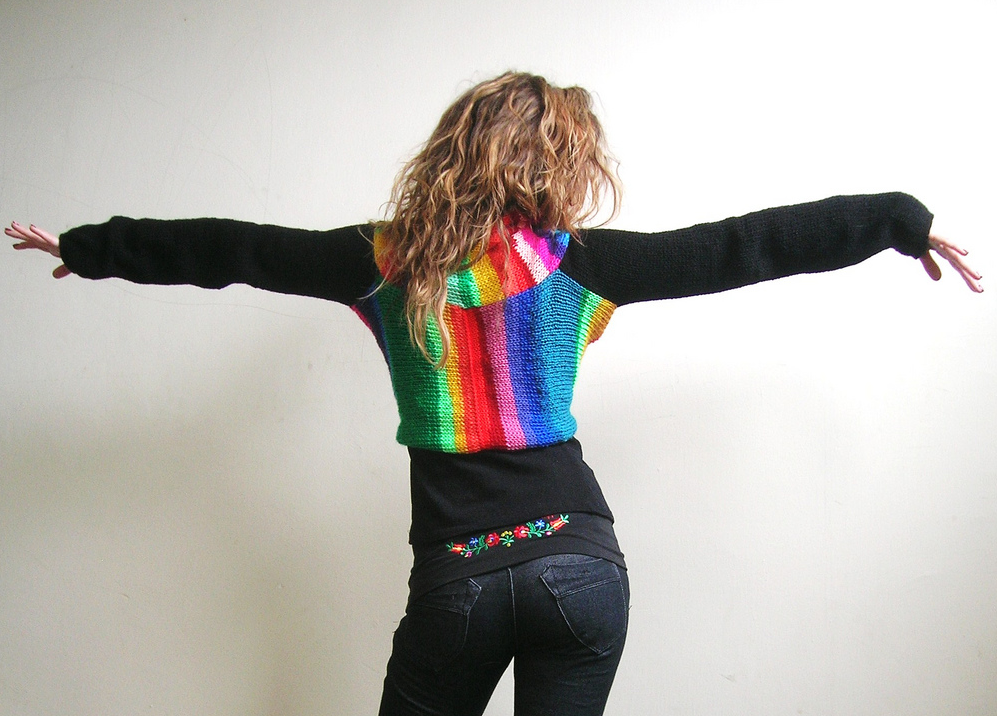She Knit a 'Rainbowlero' and I Want One!