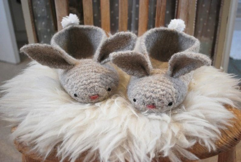 Knit a Pair of Adorable Bunny Slippers In Time For Easter