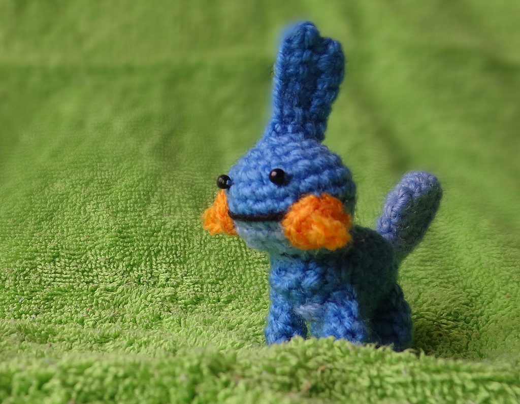 Teeny Tiny Mudkip Amigurumi, a Pokémon known as Mizugorou in Japan