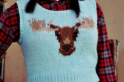 Knit A Fun Moose Vest With A Free Pattern From Knitty