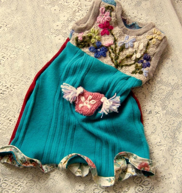 Upcycled Little Wool Dress - Smart and Adorable!