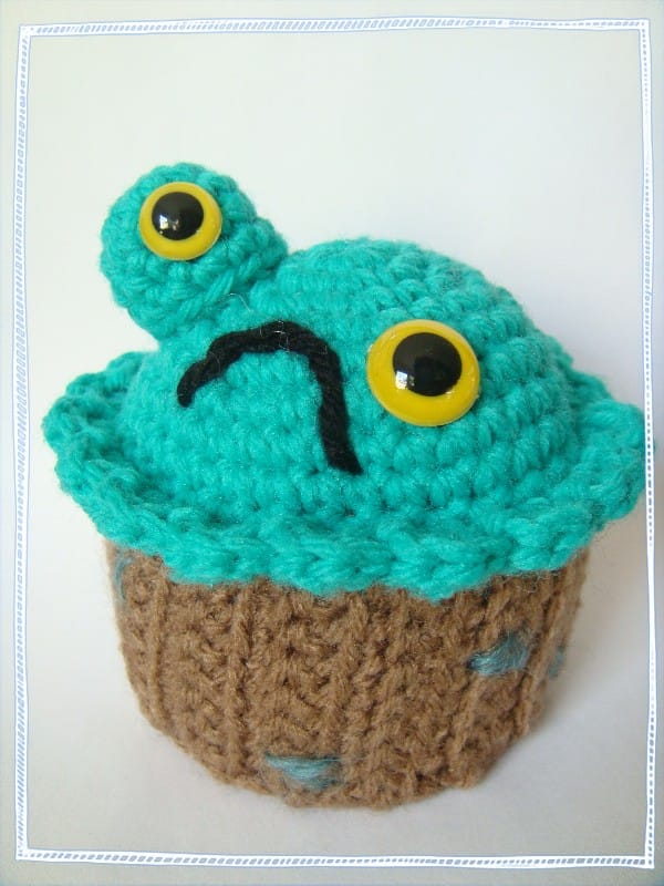 She Crocheted a Moldy Ol' Cupcake Amigurumi
