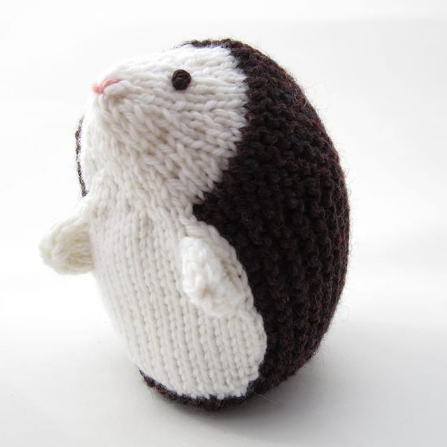 Cute Knitted Mommy Hedgehog