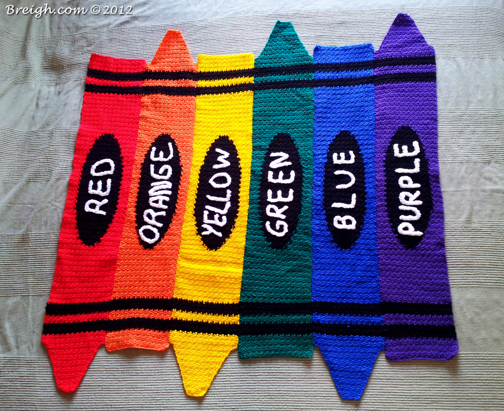 Noah's Crochet 'Color Me' Crayon Blanket - Get The FREE Pattern
