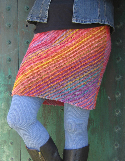 Knit a Lively Lanesplitter Skirt, Get the FREE Pattern via Knitty!