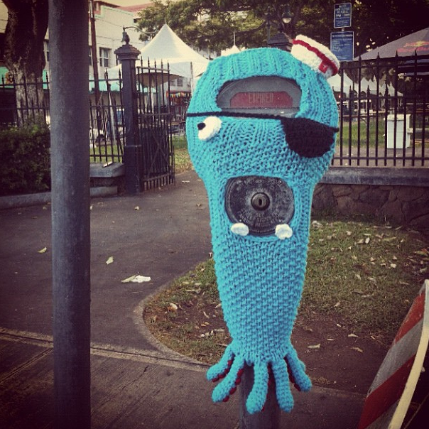 Meter Monster Yarn Bomb Knitted By Hanasaurusrex!