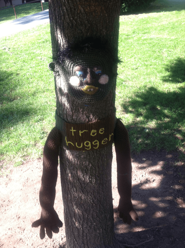 Tree Hugger Yarn Bomb