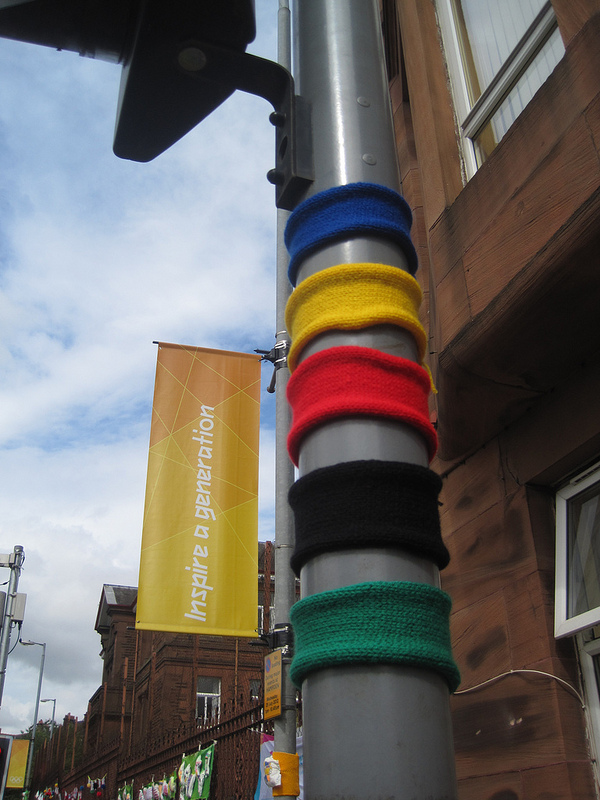 Olympics-Inspired Yarn Bomb Spotted in Glasgow
