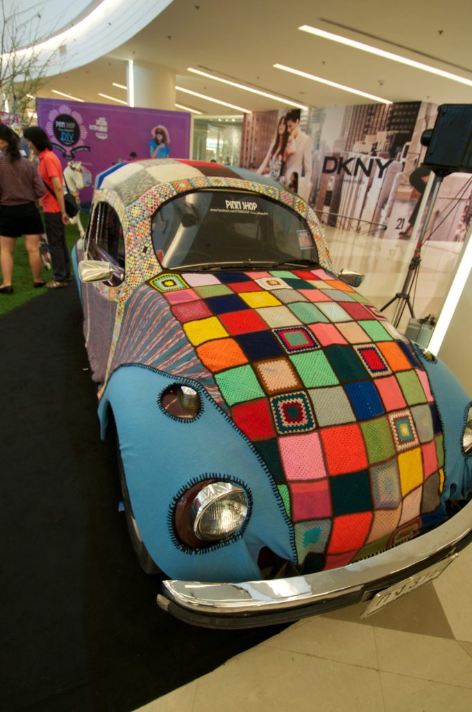Yarn Bombed VW Bug Spotted in Bangkok