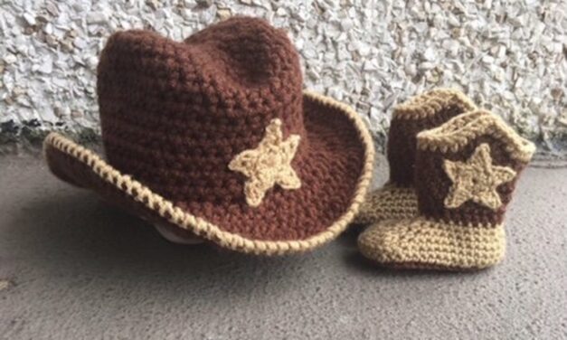 Too Cute Crocheted Baby Cowboy Hat & Boots – I Got Spurs That Jingle, Jangle, Jingle