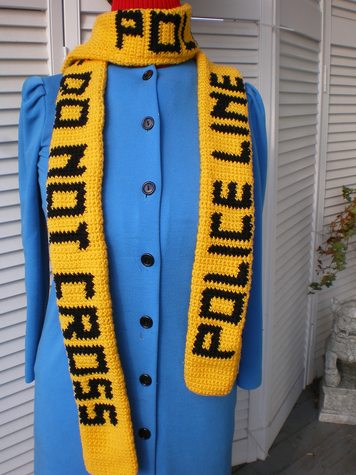 Crochet 'Police Line Do Not Cross' Chart To Make A Scarf