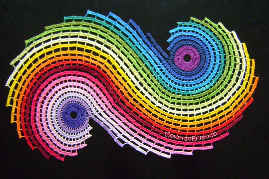 Chasing Rainbows in Crochet ... Fractal Design At Its Colorful Best