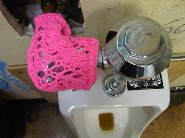 She Yarn Bombed a Urinal!