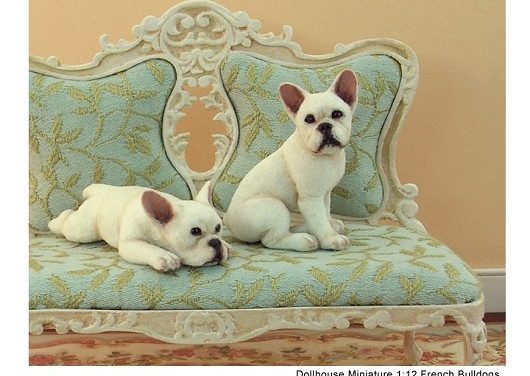 Felted French Bulldogs by Kerri Pajutee