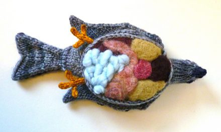 Check Out This Dissected Pigeon … It’s Knitted!
