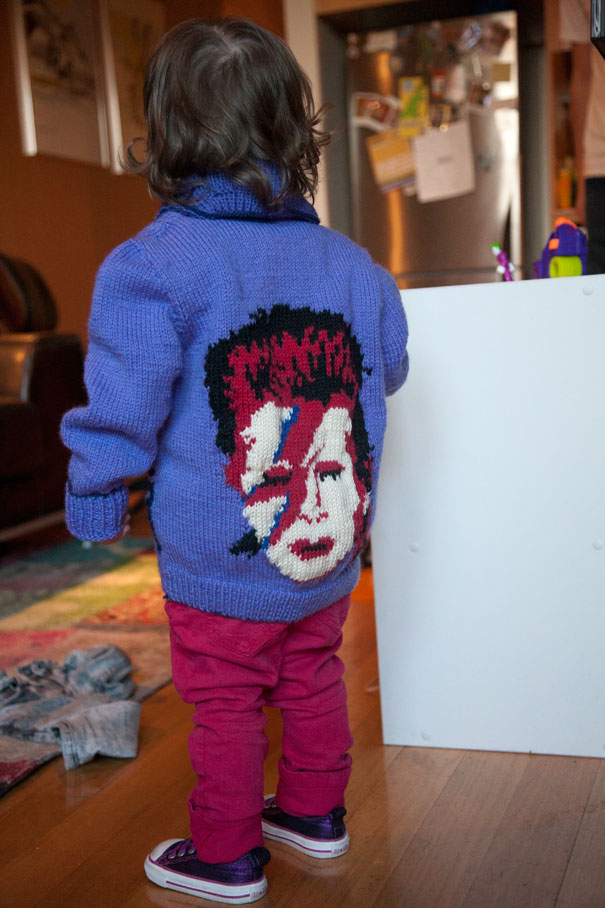 Aladdin Sane Sweater - David Bowie Looks Great on This Teeny Toddler