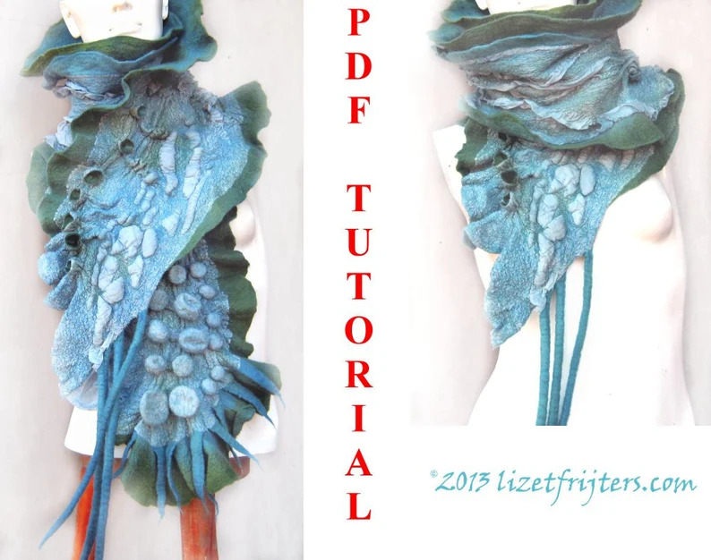 Make a Stunning Shibori Knitted Bobble Scarf - Patterns Available!