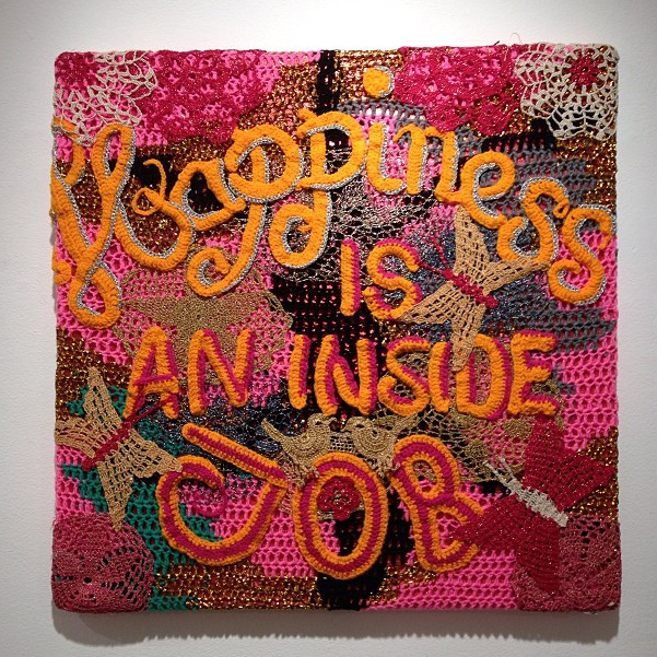 A Message From Olek, 'Happiness is an inside job.'