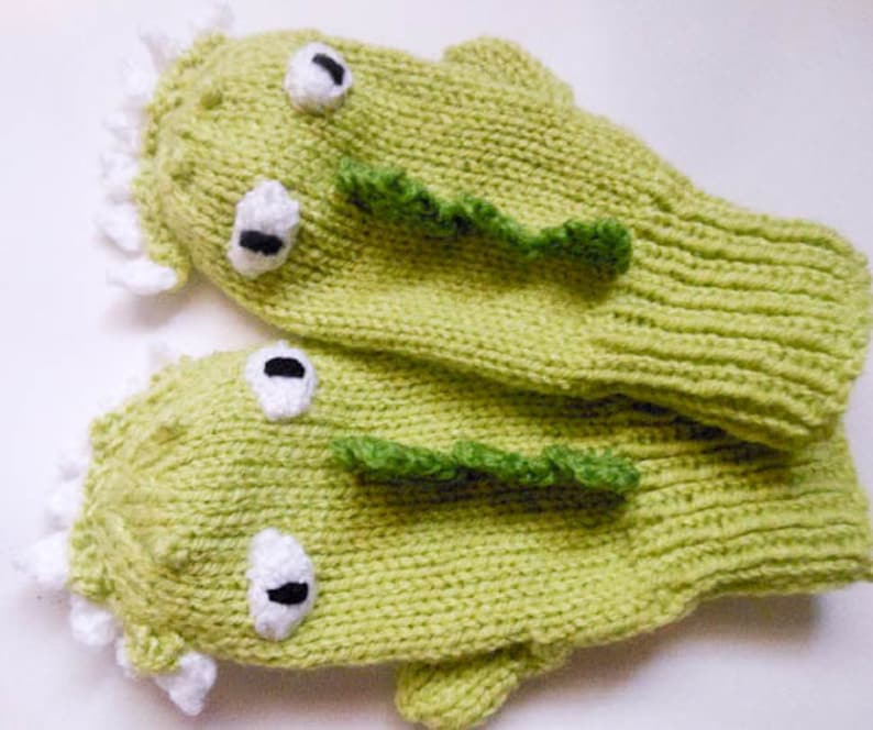 Knitted Dragon Mitts Pattern From Wistfully Woolen