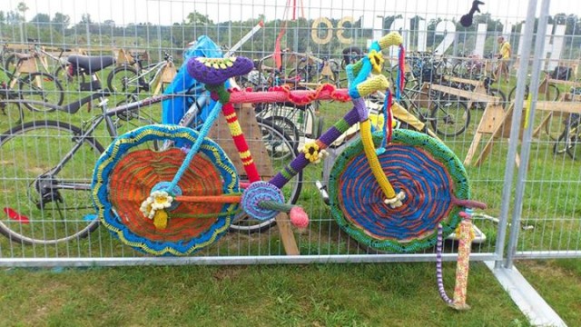 Yarn Bombed Bicycle at Hillside Festival 2013