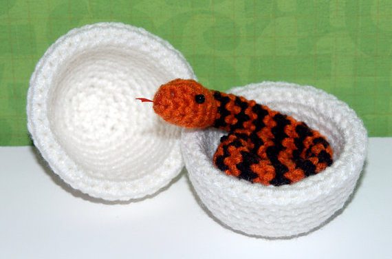 Crochet Amigurumi Snake Baby and Egg Pattern