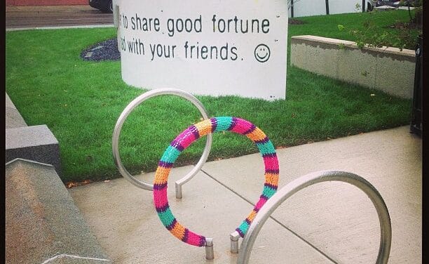This Yarn Bomb Comes With Sage Advice