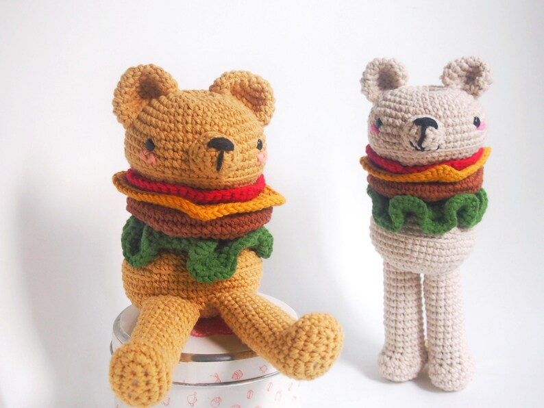 It's a Bird! It's a Plane! It's a Crochet Burger Bear Amigurumi! (And Patterns To Make Them)