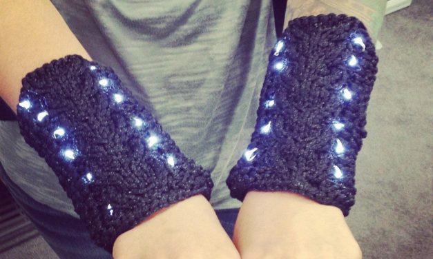 I Wove LED Lights Into My Knitted Wristers!