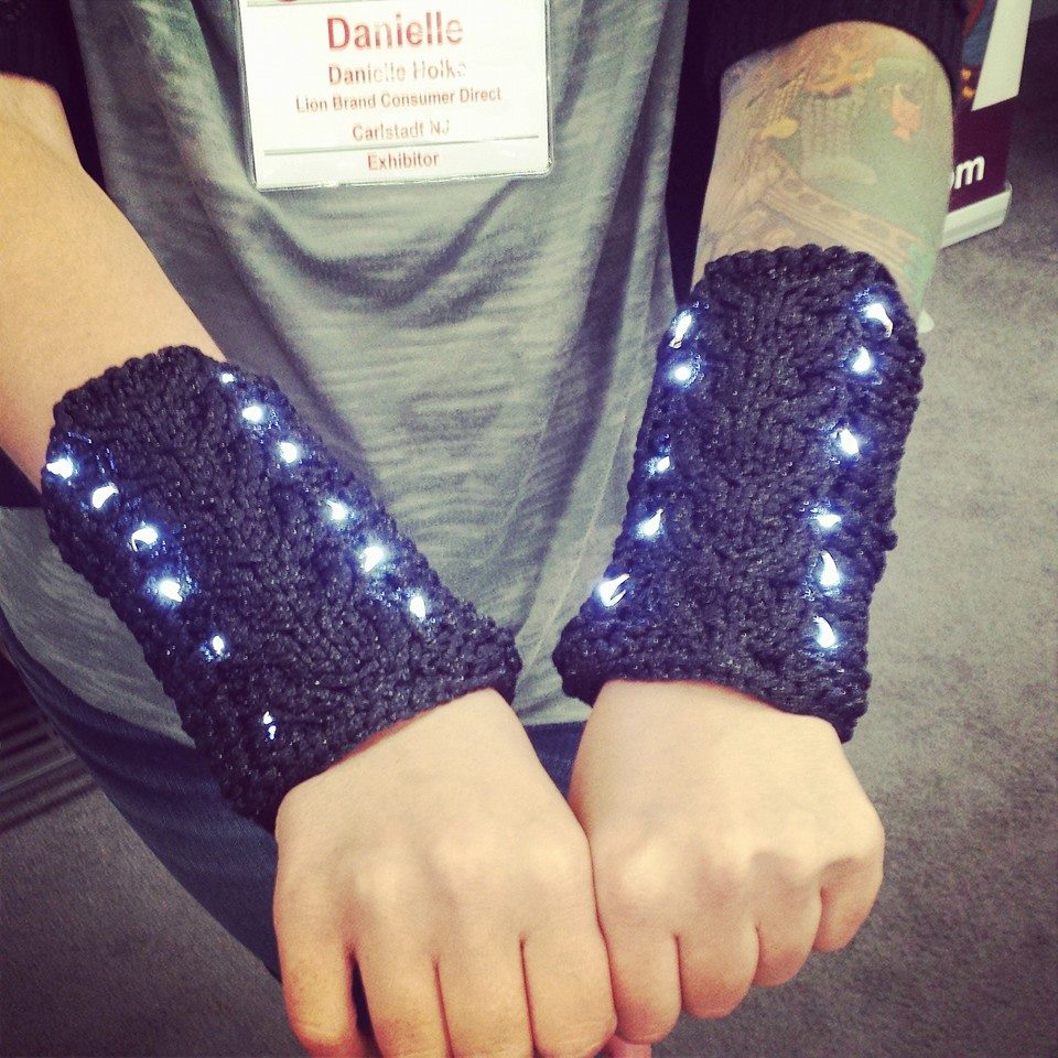 I Wove LED Lights Into My Knitted Wristers!