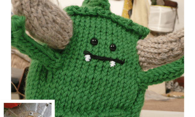 Adorable Knitted Monster Block, Makes a Great Baby Gift – Get The Pattern!