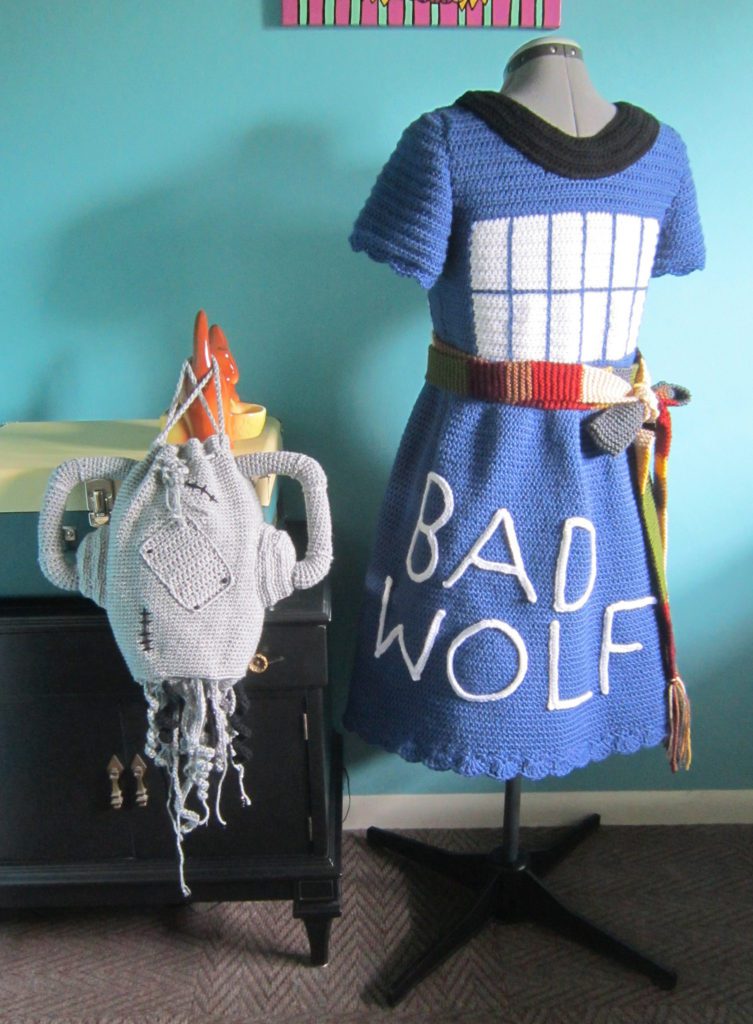 Oh, my Whovians! This Crochet TARDIS Dress will have you shouting, 'Bad Wolf Girl, I could kiss you!'