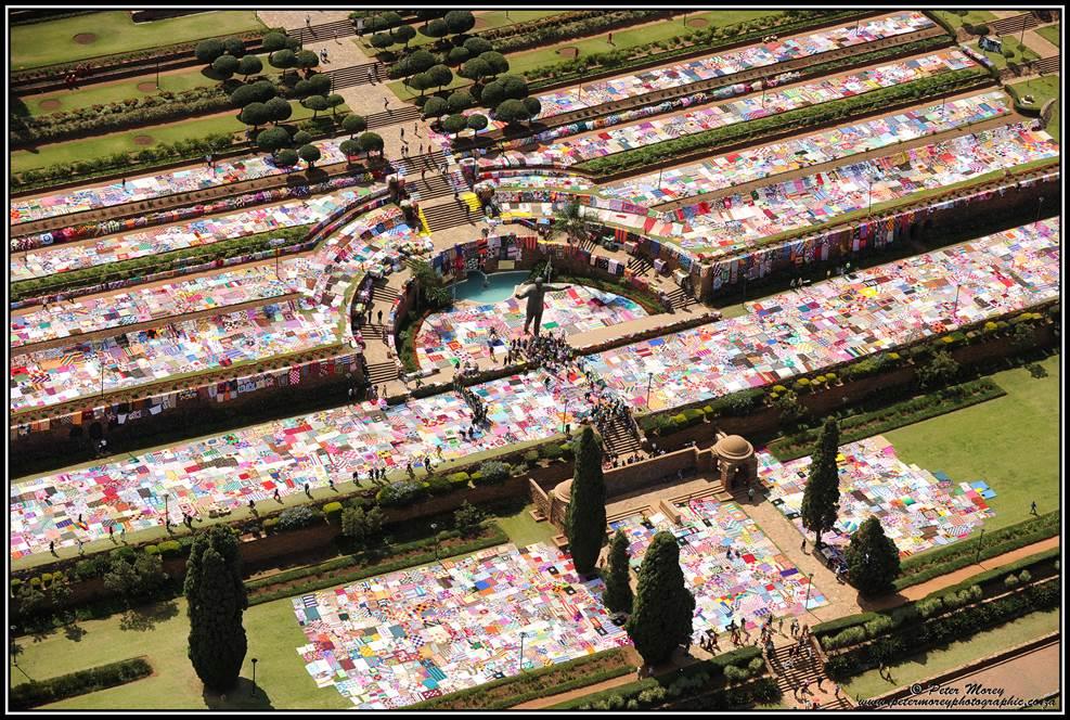 It's Official! Guinness World Record for Largest Crochet Blanket Set By '67 Blankets for Nelson Mandela' Group