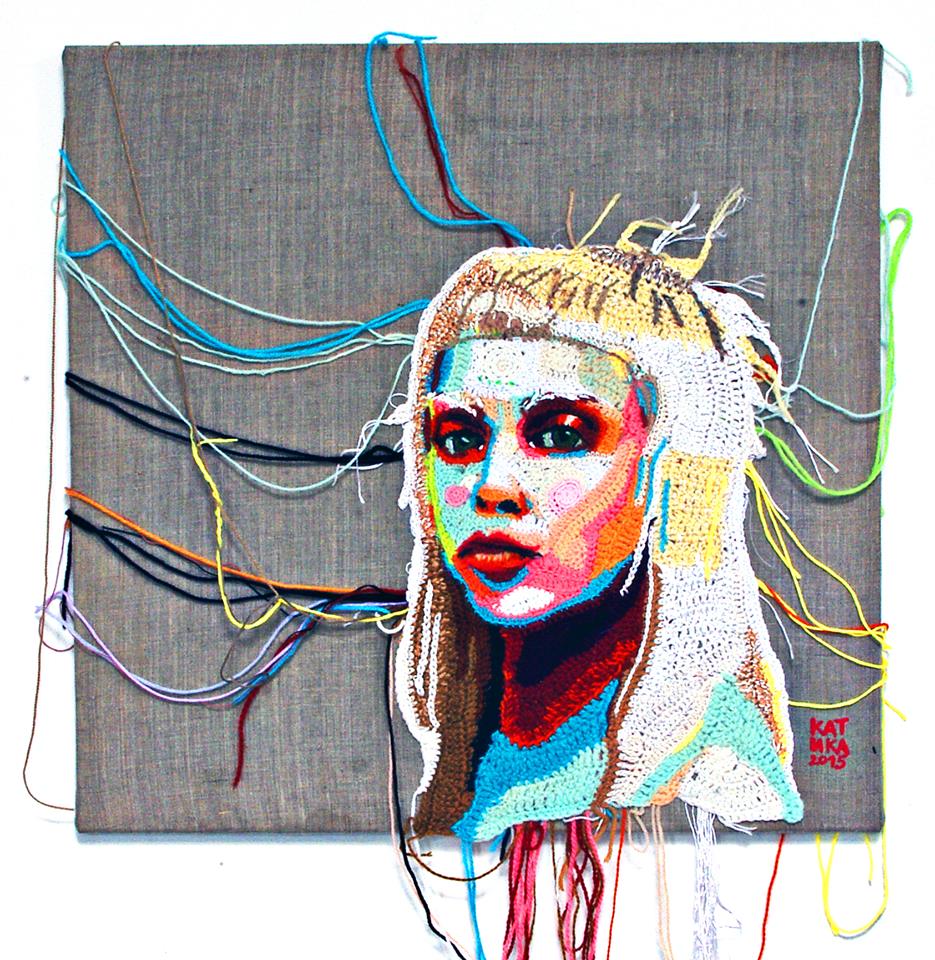 Showstopping Portrait of Yolandi, Crocheted by Katika
