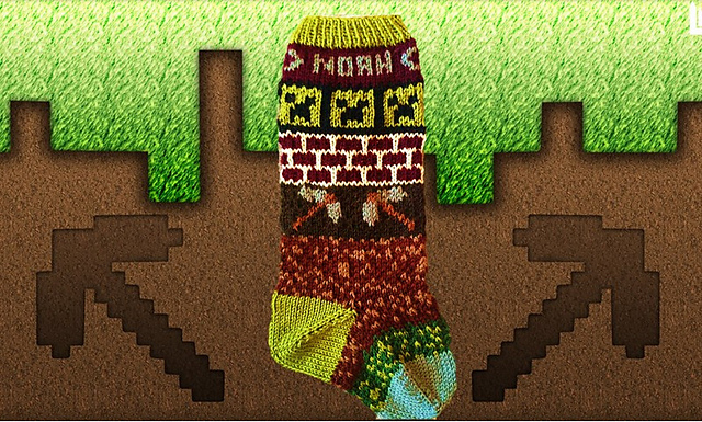 Crafting Since Alpha? This Knit Minecraft Christmas Stocking is So Good!