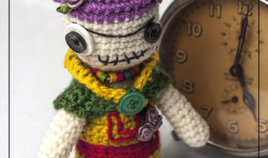 Get the Pattern To Crochet a Zombie Frida Kahlo Amigurumi!