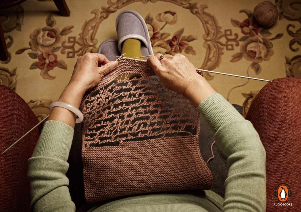 Penguin Audiobooks Ad Uses Knitting Very Imaginatively!