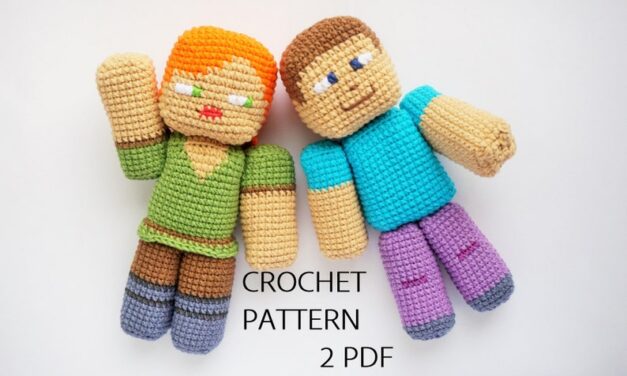 Crochet a Minecraft Steve and Alex, a Herd of Minecraft Sheep and More Patterns To Have Fun With …