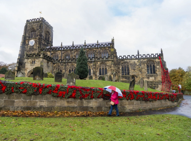 This is What 40,000 Poppies Knit with 450 Miles of Yarn Looks Like
