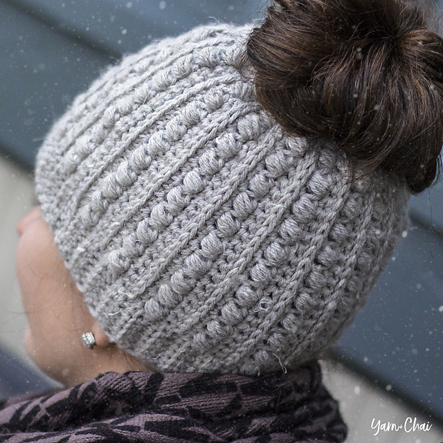 The Best Free Crochet Ponytail Hat Patterns (aka Messy Bun Beanies) - This Season's Fave Gift!