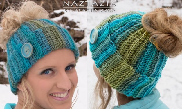 How To Crochet a Ponytail Hat (aka Messy Bun Beanie) – Video Tutorial by Donna Wolfe from Naztazia