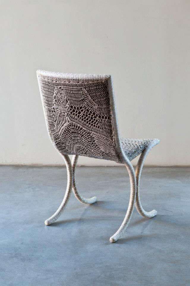 Exquisite Chair Called 'Chakra' Crocheted by Italian Artist, Loredana Bonora