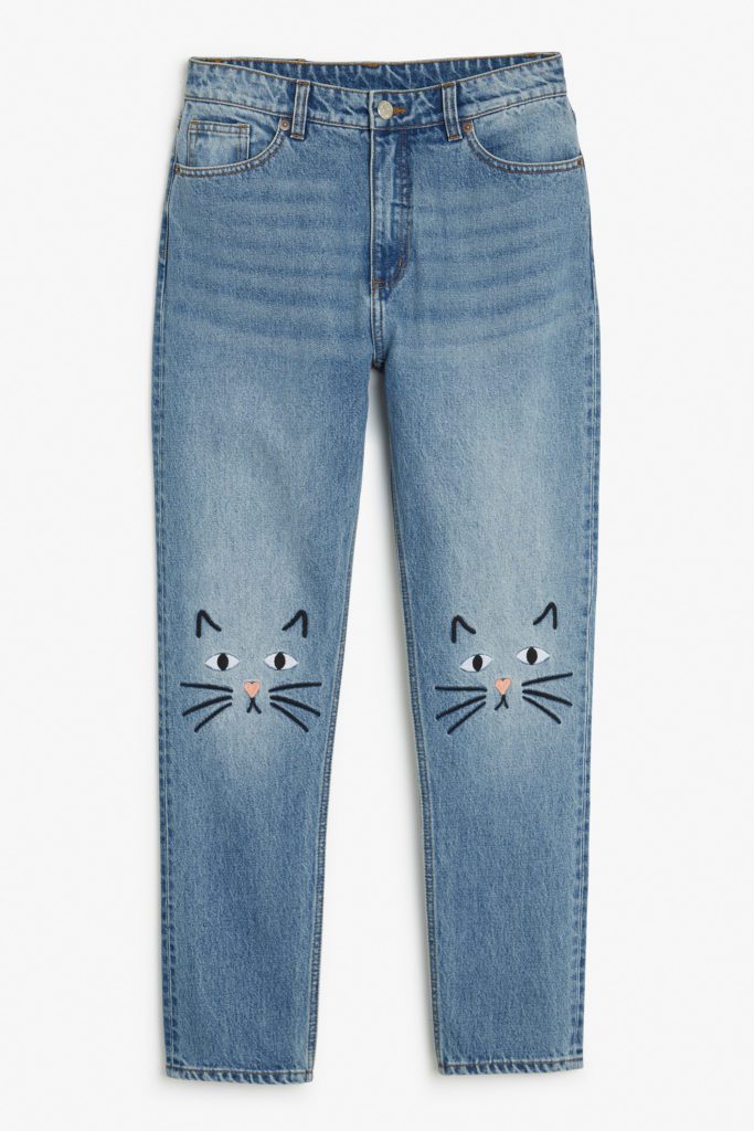 DIY Alert – Embroider Your Jeans Knees With Cute Little Kitty-Cats For an Adorable Look! #embroidery