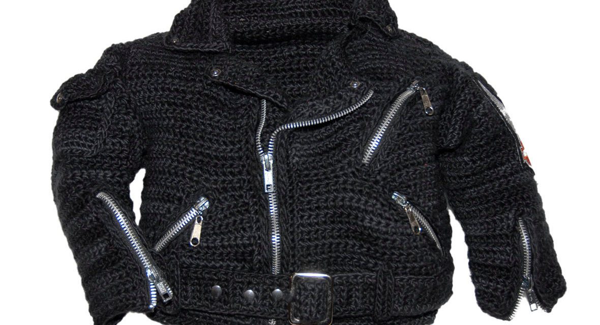 Crochet a Classic Motorcycle Jacket For Your Favorite Munchkin