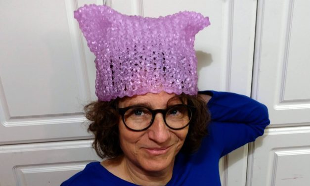 Carol Milne’s Knitted Glass Pussy Hat is Simply Stunning!