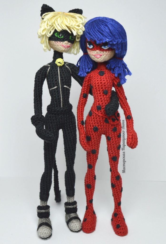 Miraculous Crochet Amigurumi of Ladybug and Cat Noir