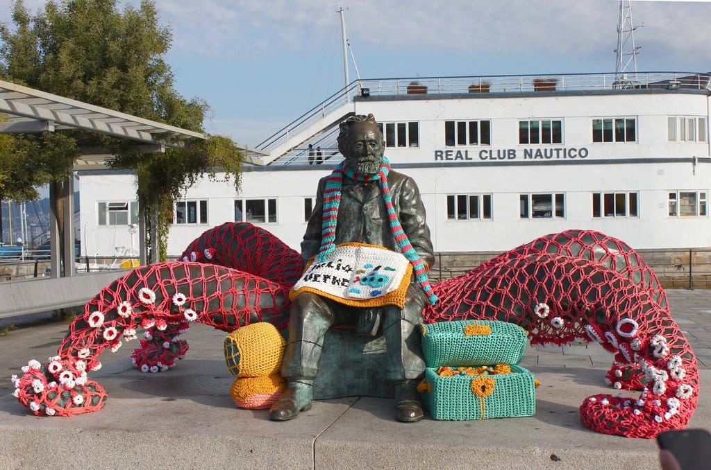 Crochet Tribute to Jules Verne Who Died 115 Years Ago Today ... Fantastic Yarn Bomb!