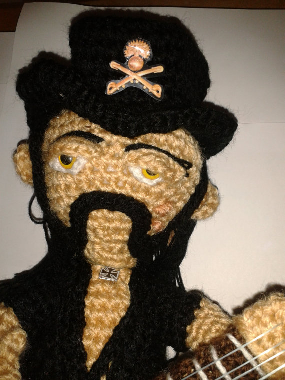 He Crocheted a Lemmy Kilmister Amigurumi!